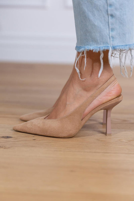 Marlena | Zapatos de tacón bajo en color nude
