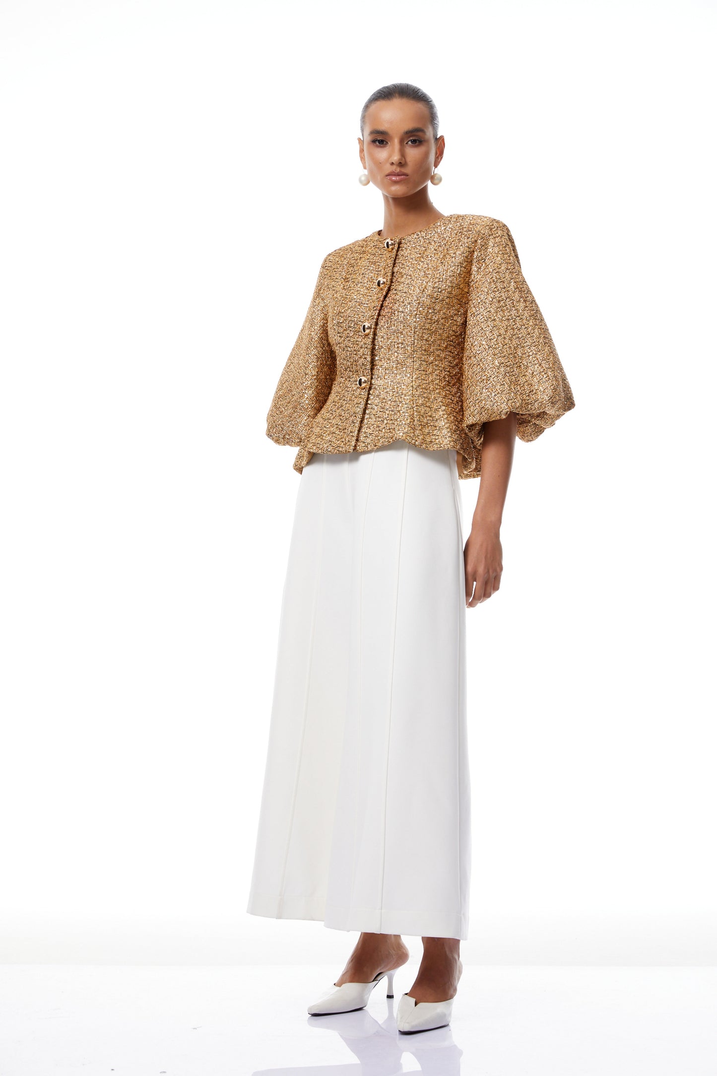 Chaqueta lentejuelas doradas