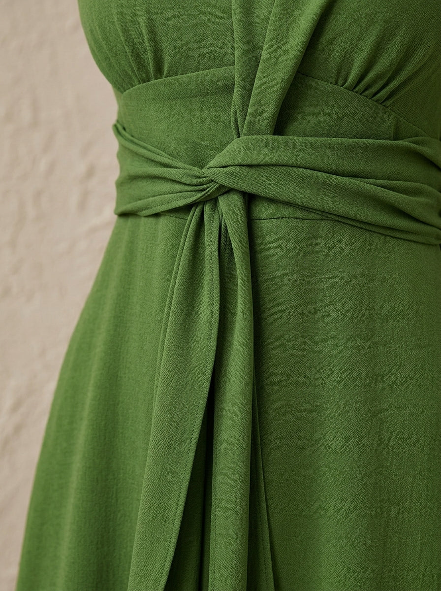 Eva - Vestido elegante sin mangas con cinturón ajustable