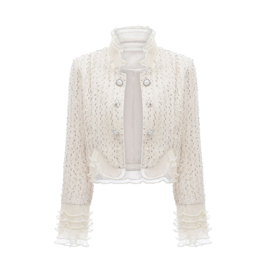 Chaqueta corta con volantes