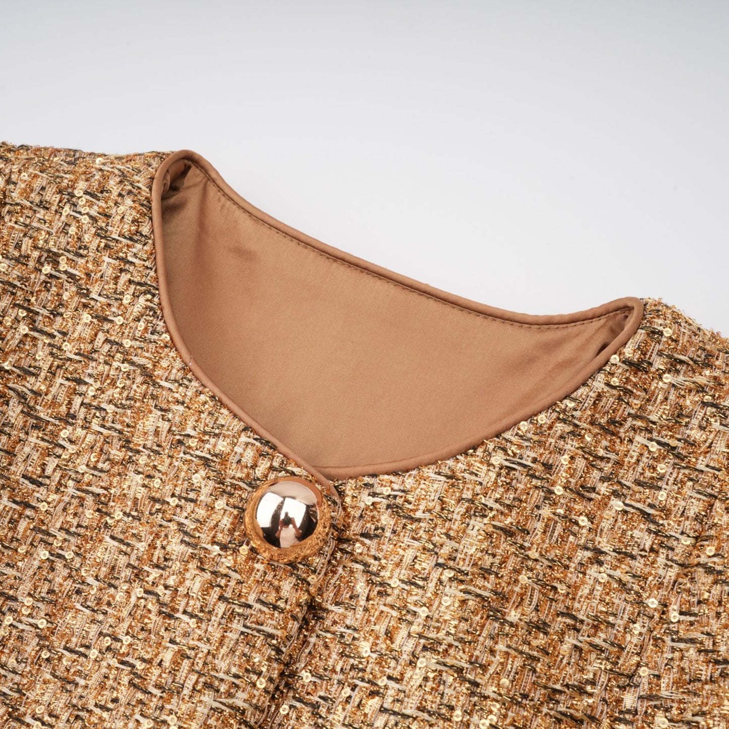 Chaqueta lentejuelas doradas