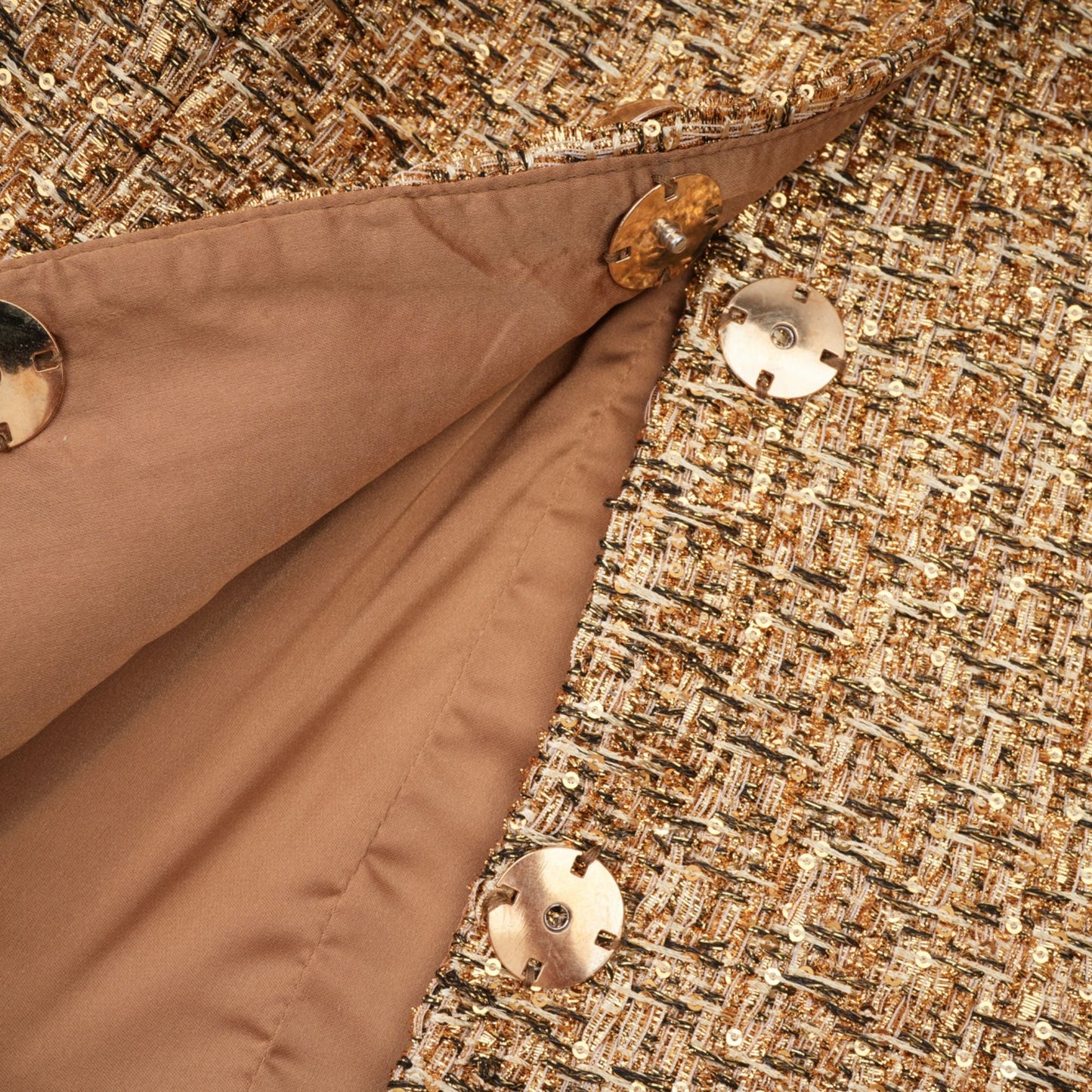 Chaqueta lentejuelas doradas
