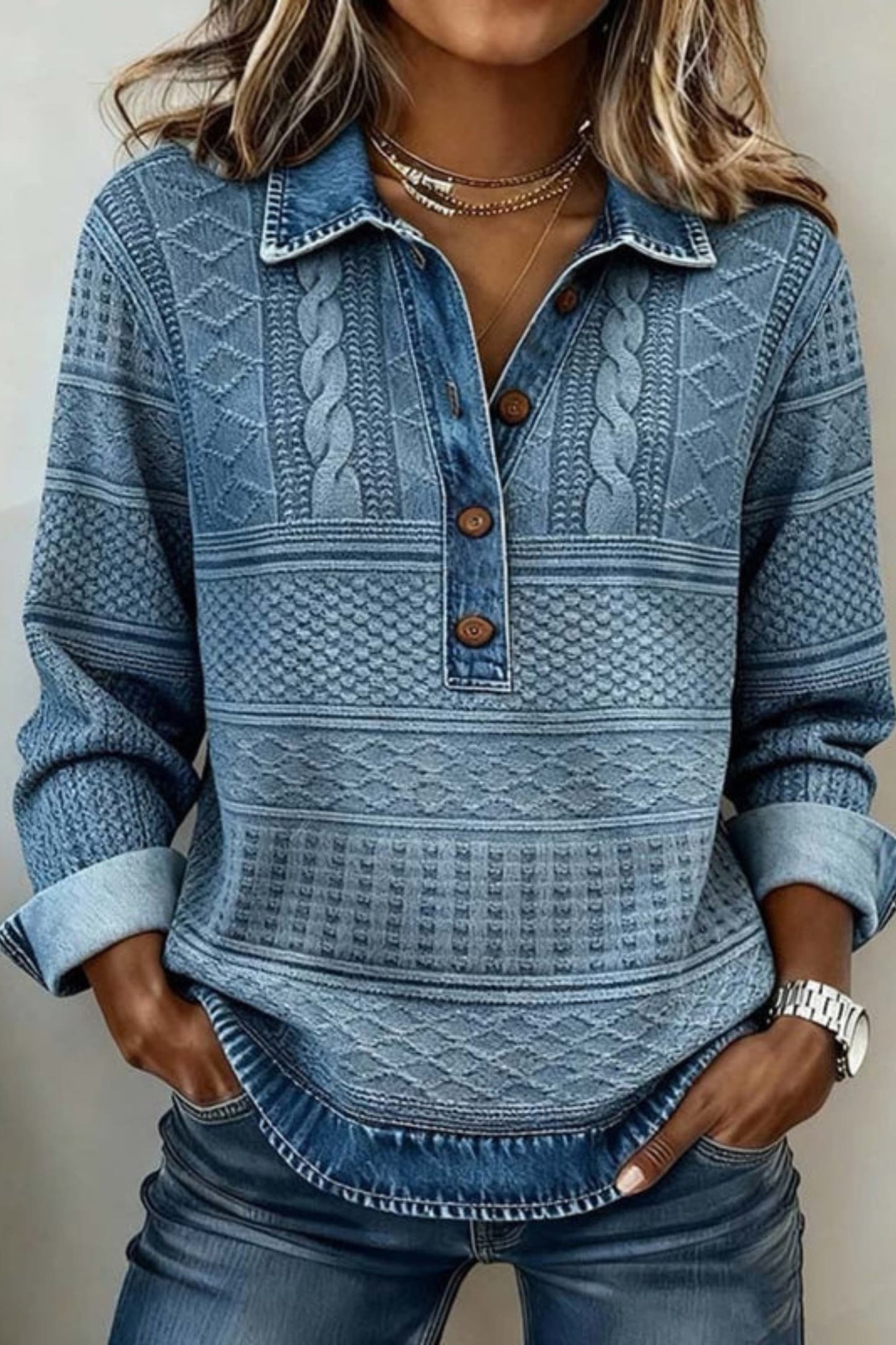 Blusa informal de estilo vintage