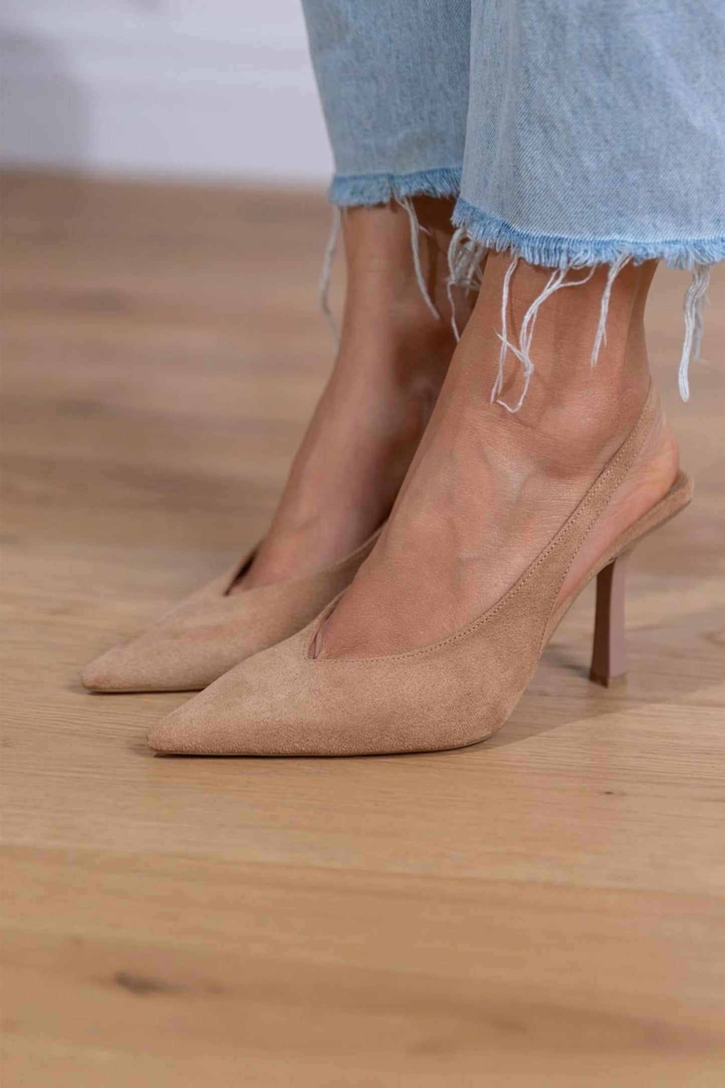 Marlena | Zapatos de tacón bajo en color nude