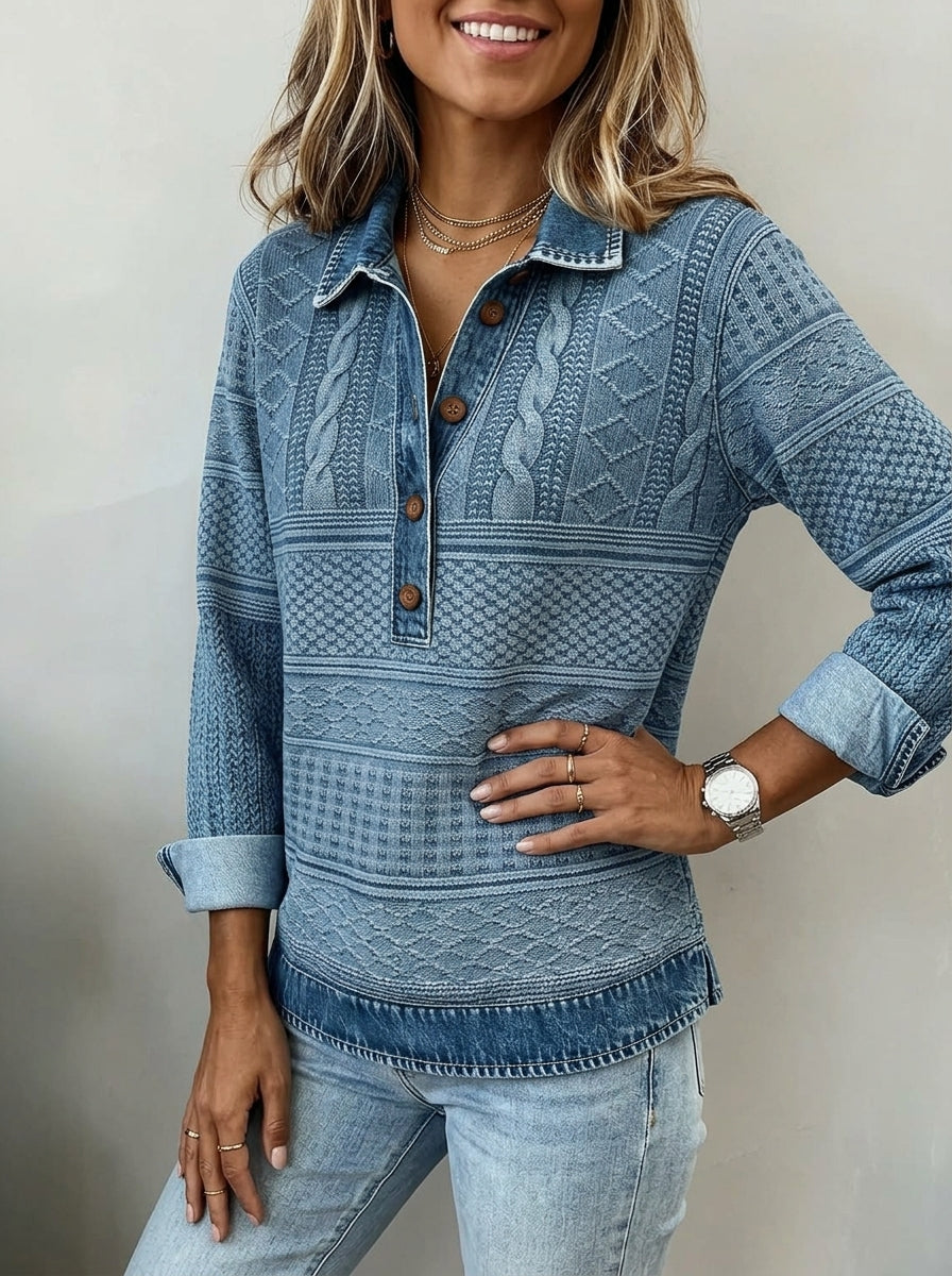 Blusa informal de estilo vintage