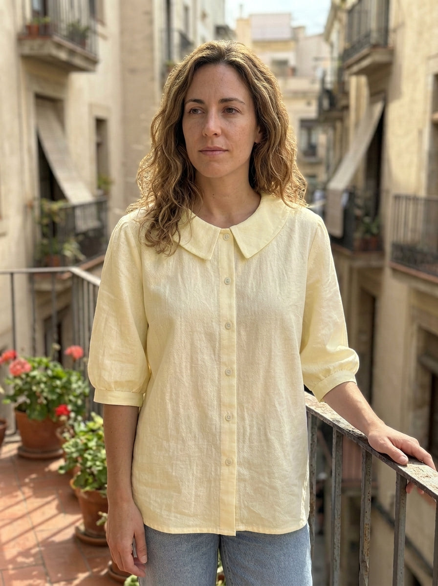 Blusa informal de color liso